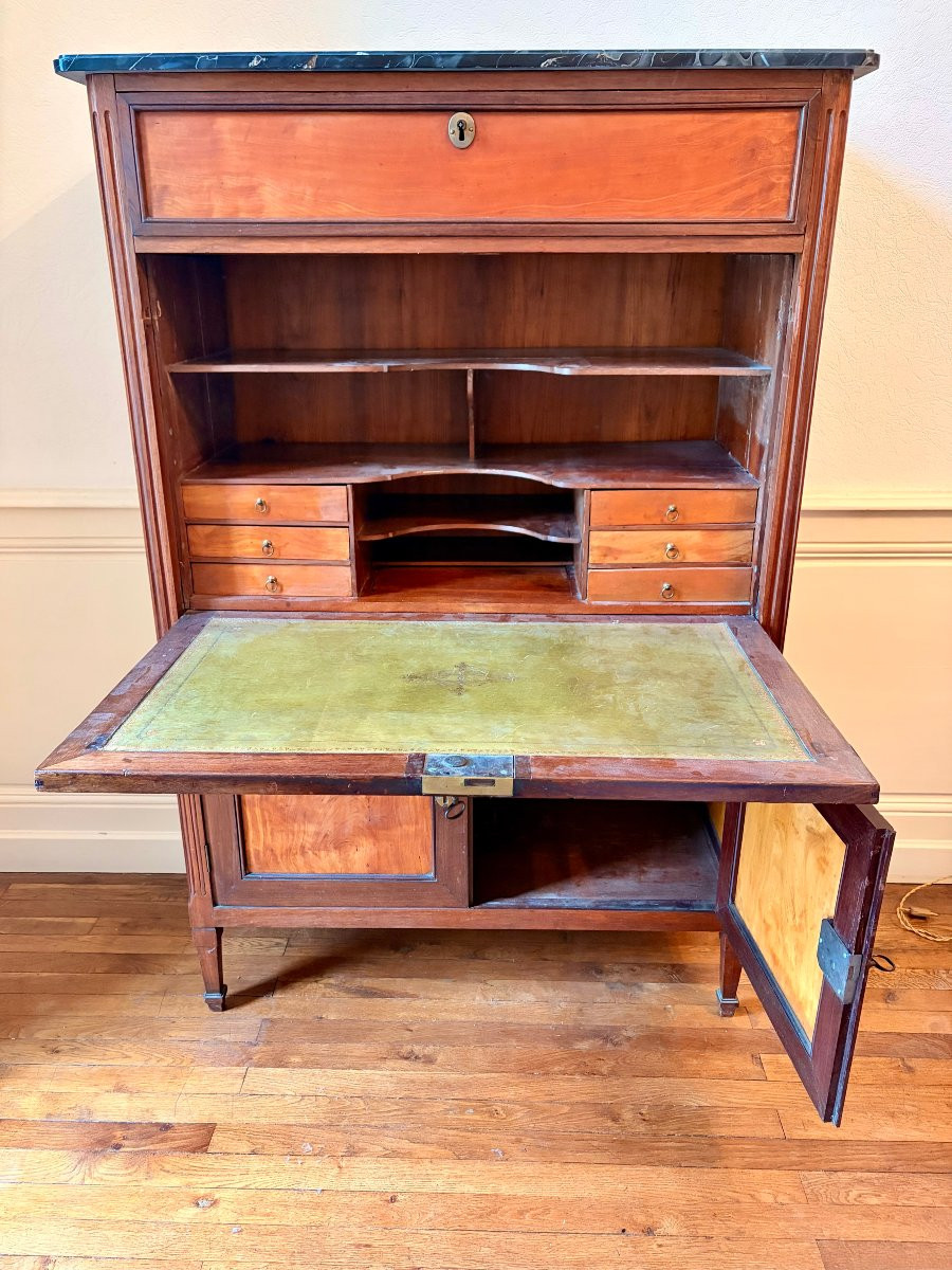 Louis XVI Secretary In Amaranth And Lemonwood -photo-2