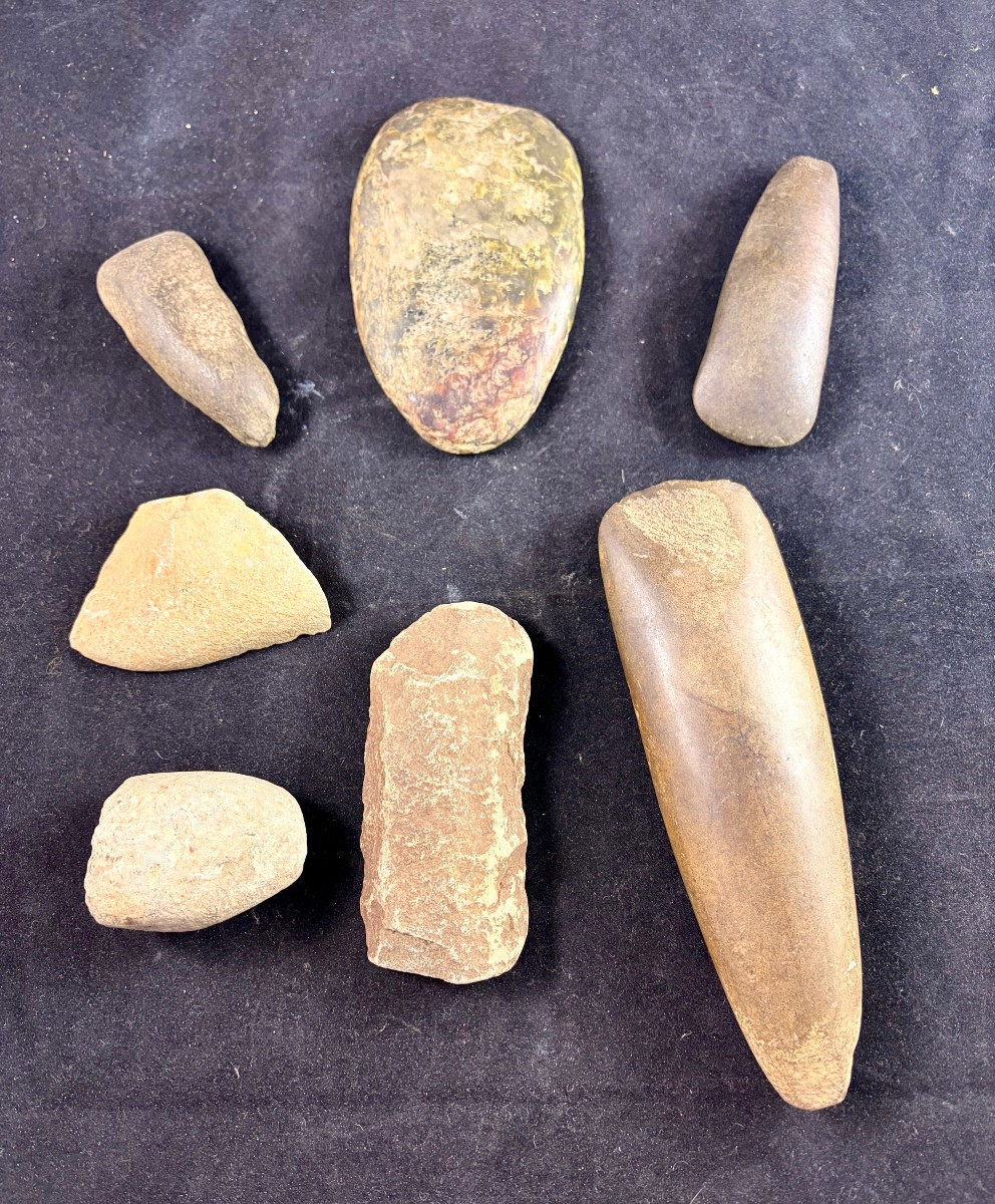 Set Of 7 Prehistoric Axes 