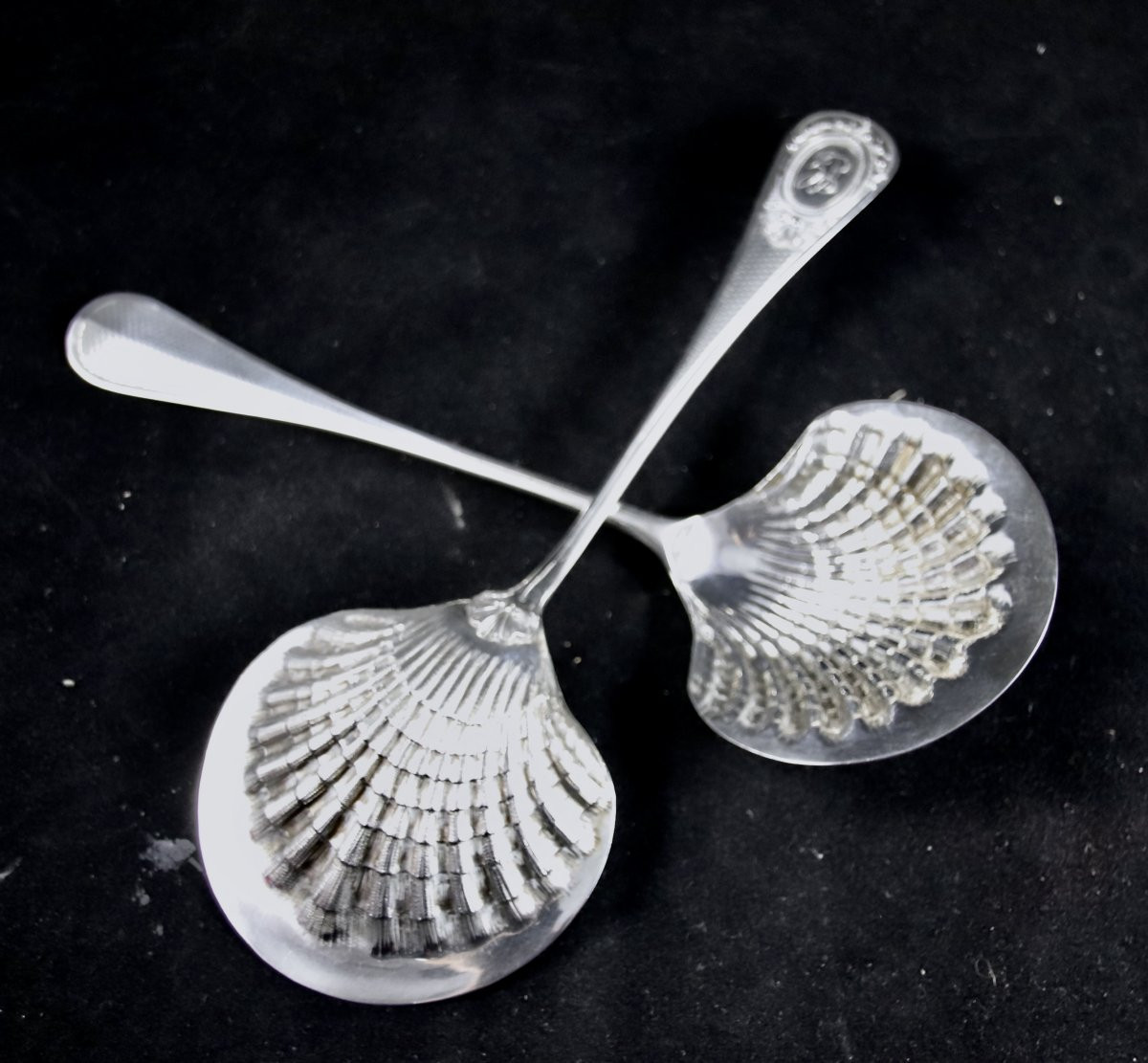 Pair Of Solid Silver Strawberry Shovels -photo-1