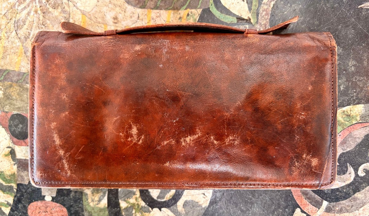 Lancel Leather Clutch With Embroidery -photo-8