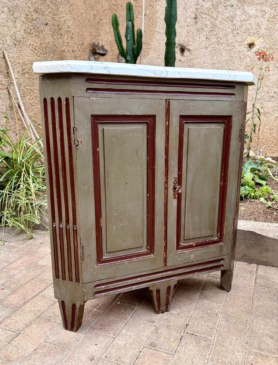 paire d'encoignures peinte d'époque XVIIIème-photo-1