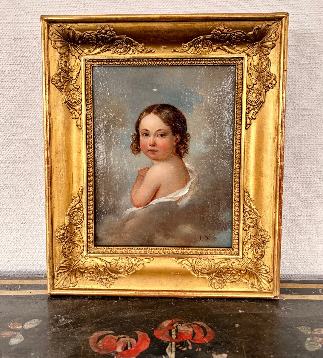 Painting Of A Young Child From The Restoration Period 