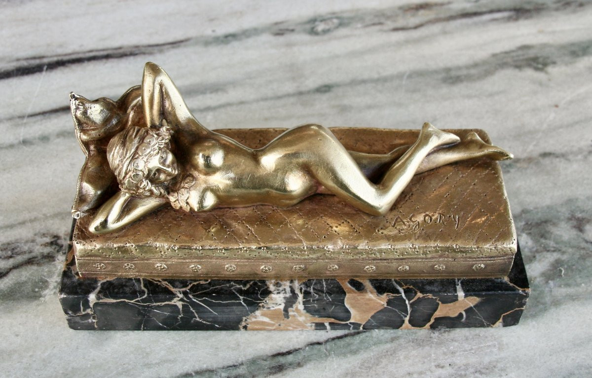 Bronze de femme Art Nouveau de A. GORY-photo-2