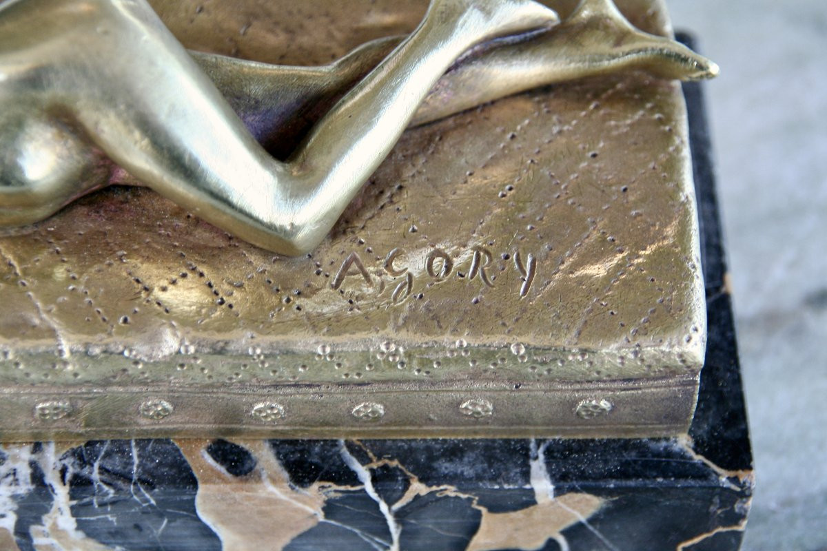 Bronze de femme Art Nouveau de A. GORY-photo-8