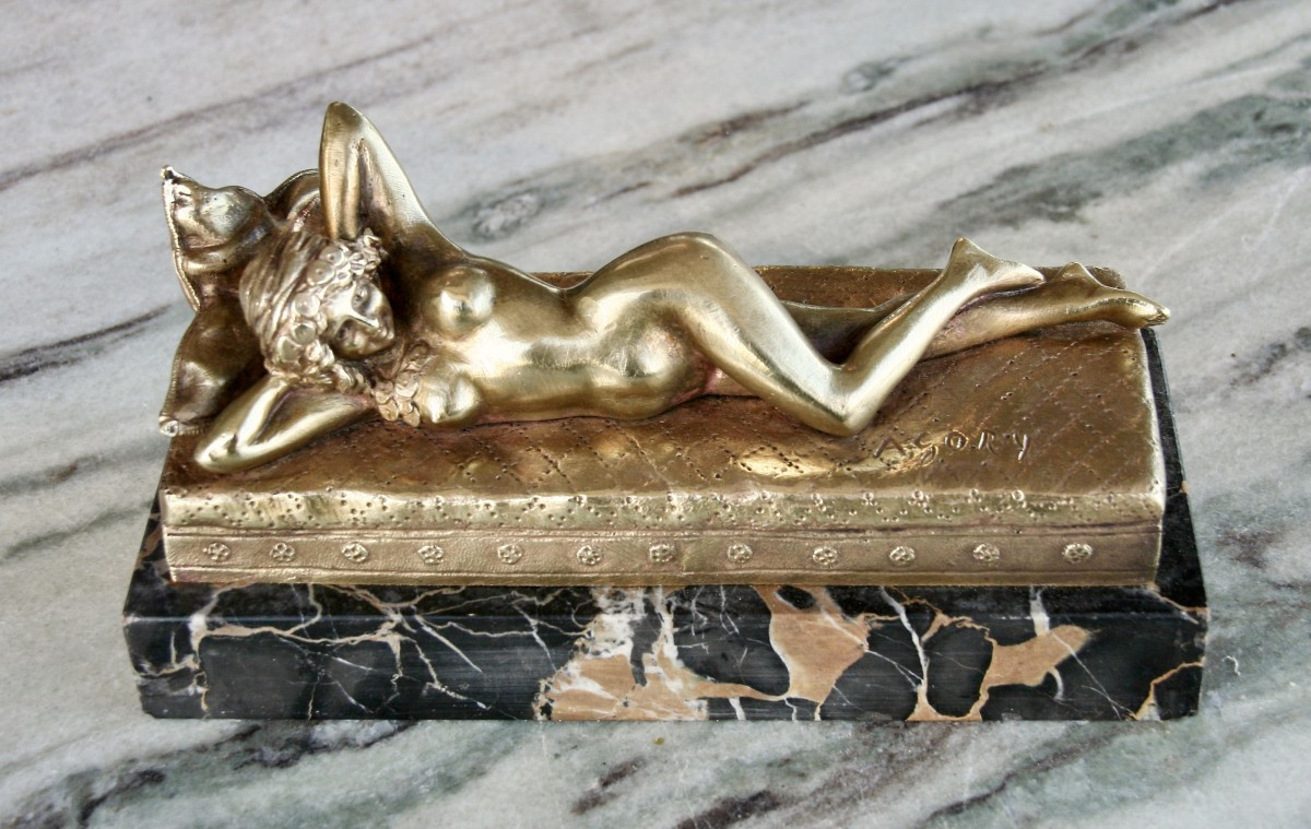 Bronze de femme Art Nouveau de A. GORY