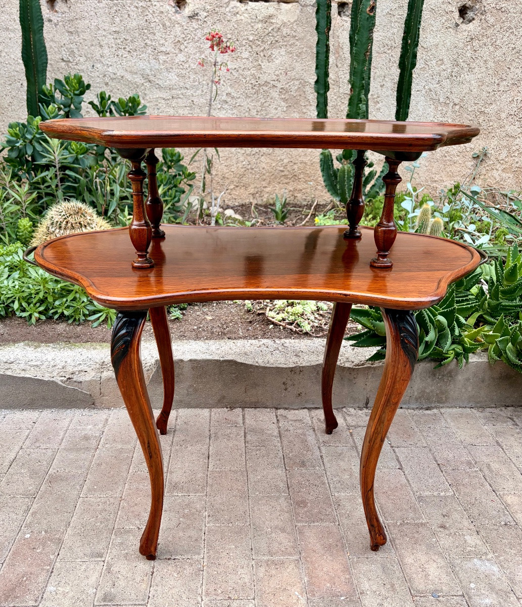 19th Century Tea Table In Exotic Wood -photo-2