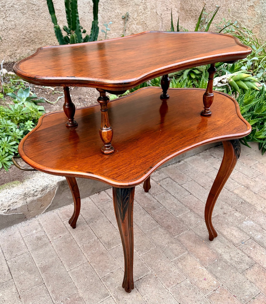 19th Century Tea Table In Exotic Wood -photo-3