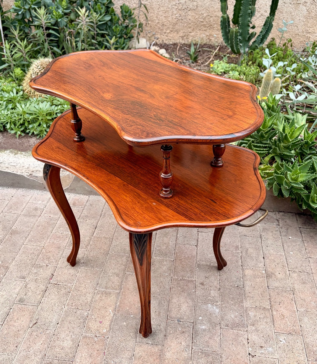 19th Century Tea Table In Exotic Wood -photo-3