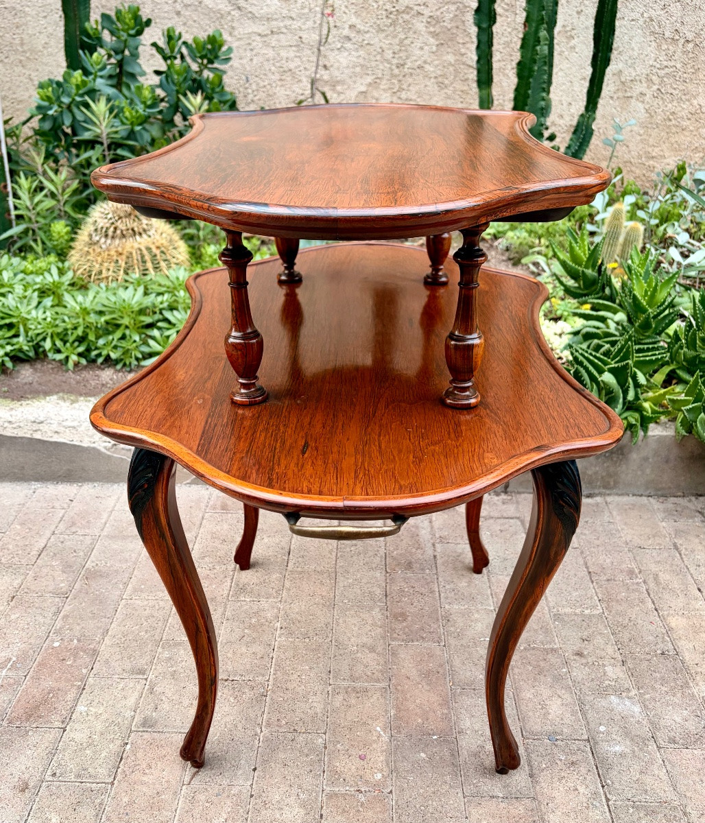 19th Century Tea Table In Exotic Wood -photo-5