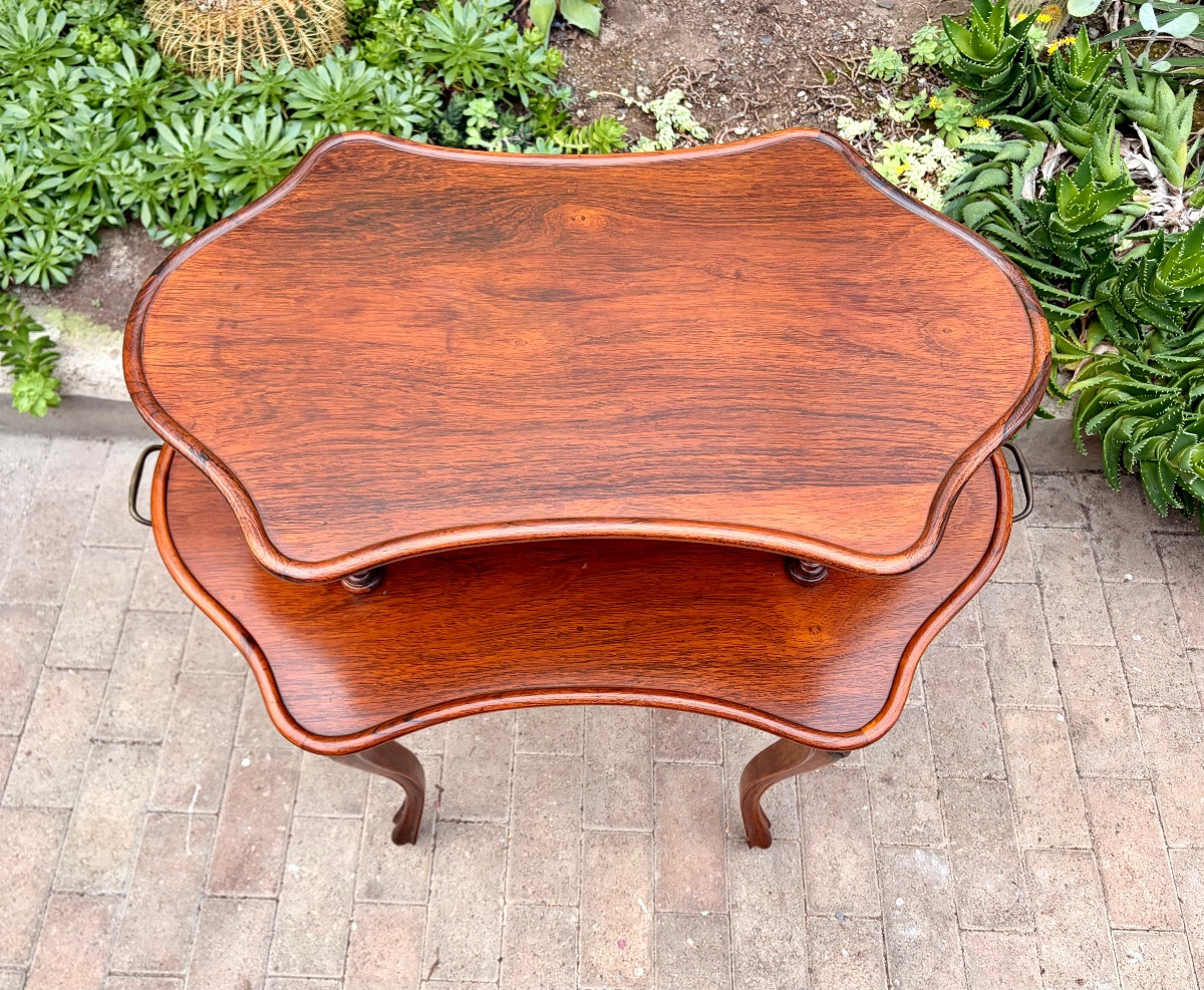 19th Century Tea Table In Exotic Wood -photo-8