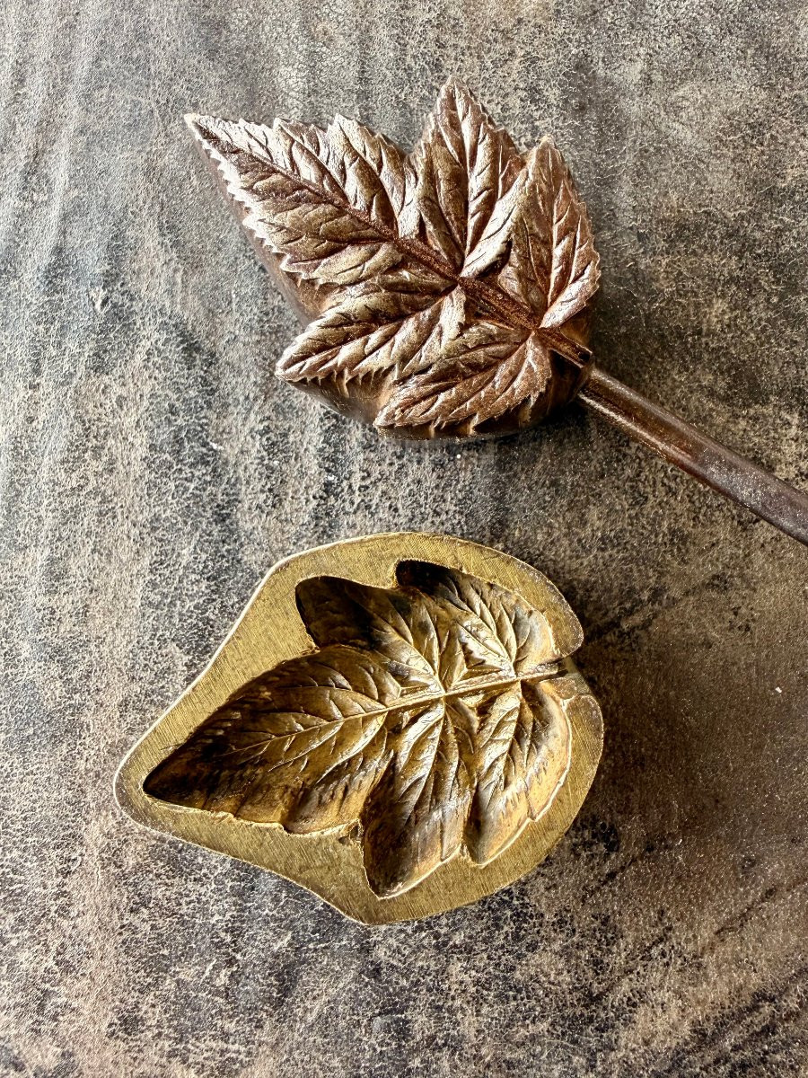 fer à gaufrer XIXème en bronze -photo-2