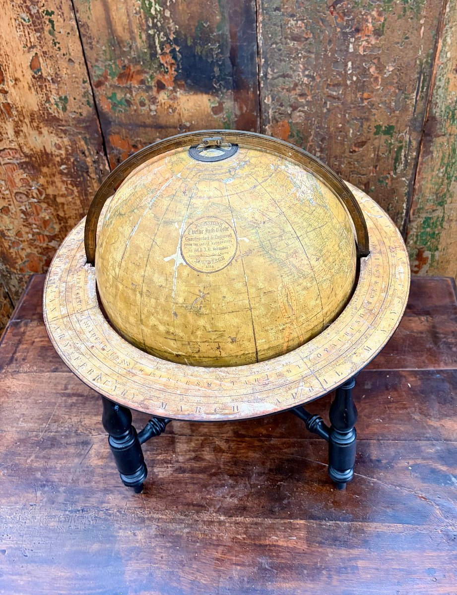 English Table Globe By W. & Ak Johnston 1854-photo-5