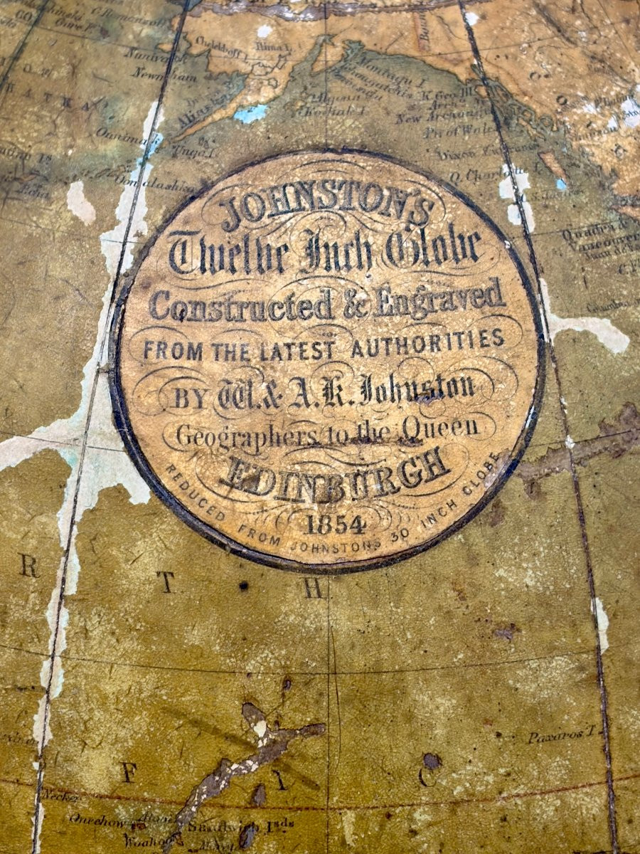 English Table Globe By W. & Ak Johnston 1854-photo-6