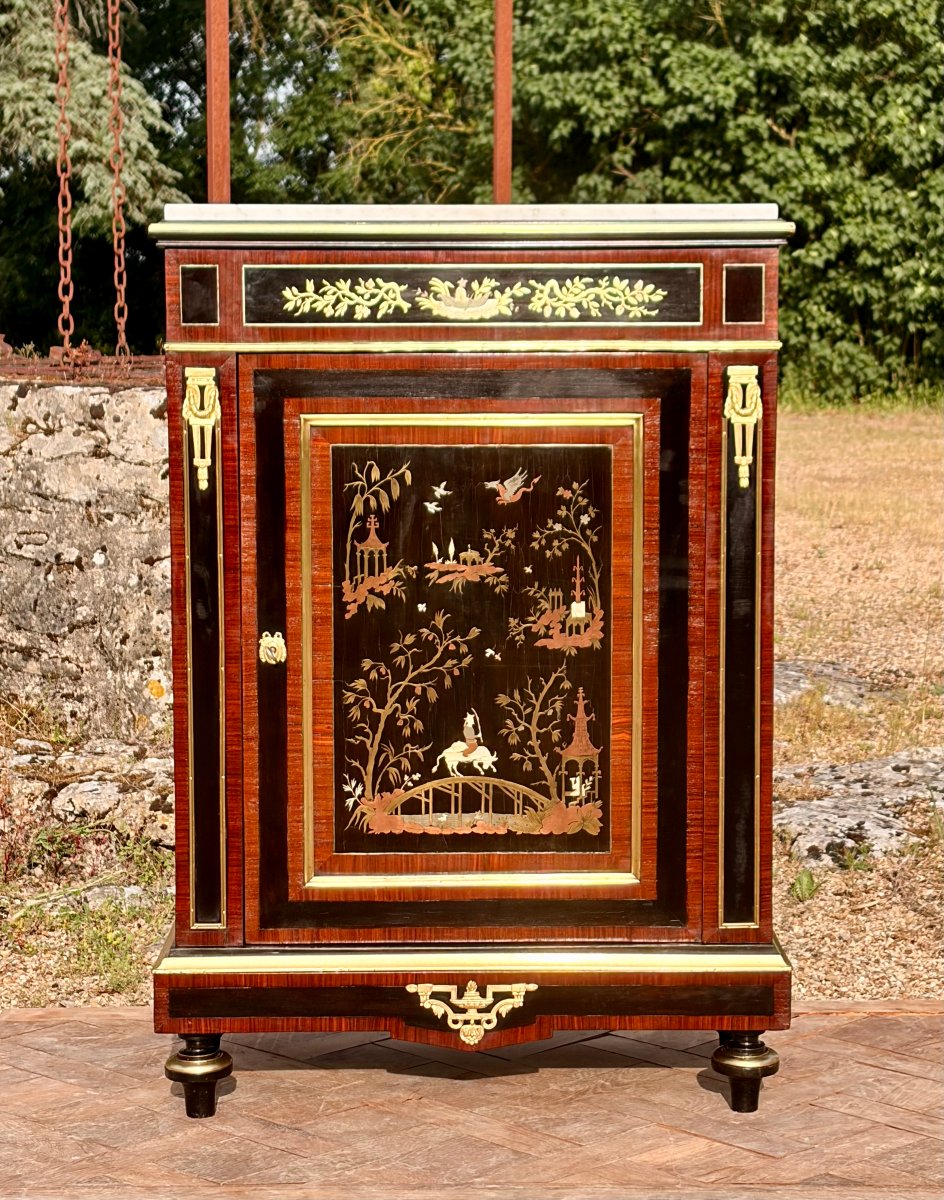 buffet d'appui Napoléon III décor aux chinois-photo-4