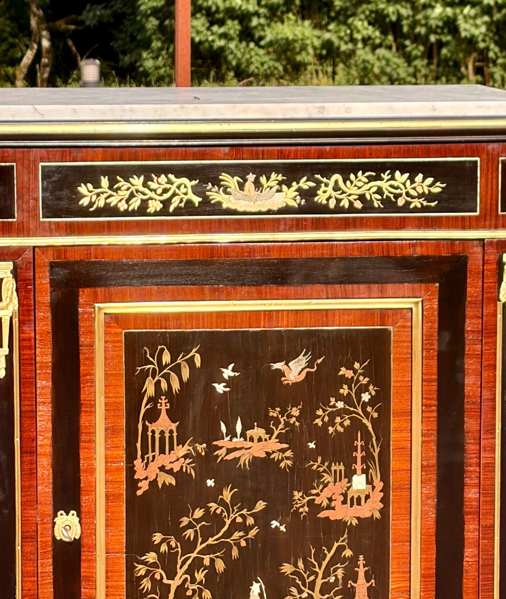buffet d'appui Napoléon III décor aux chinois-photo-6
