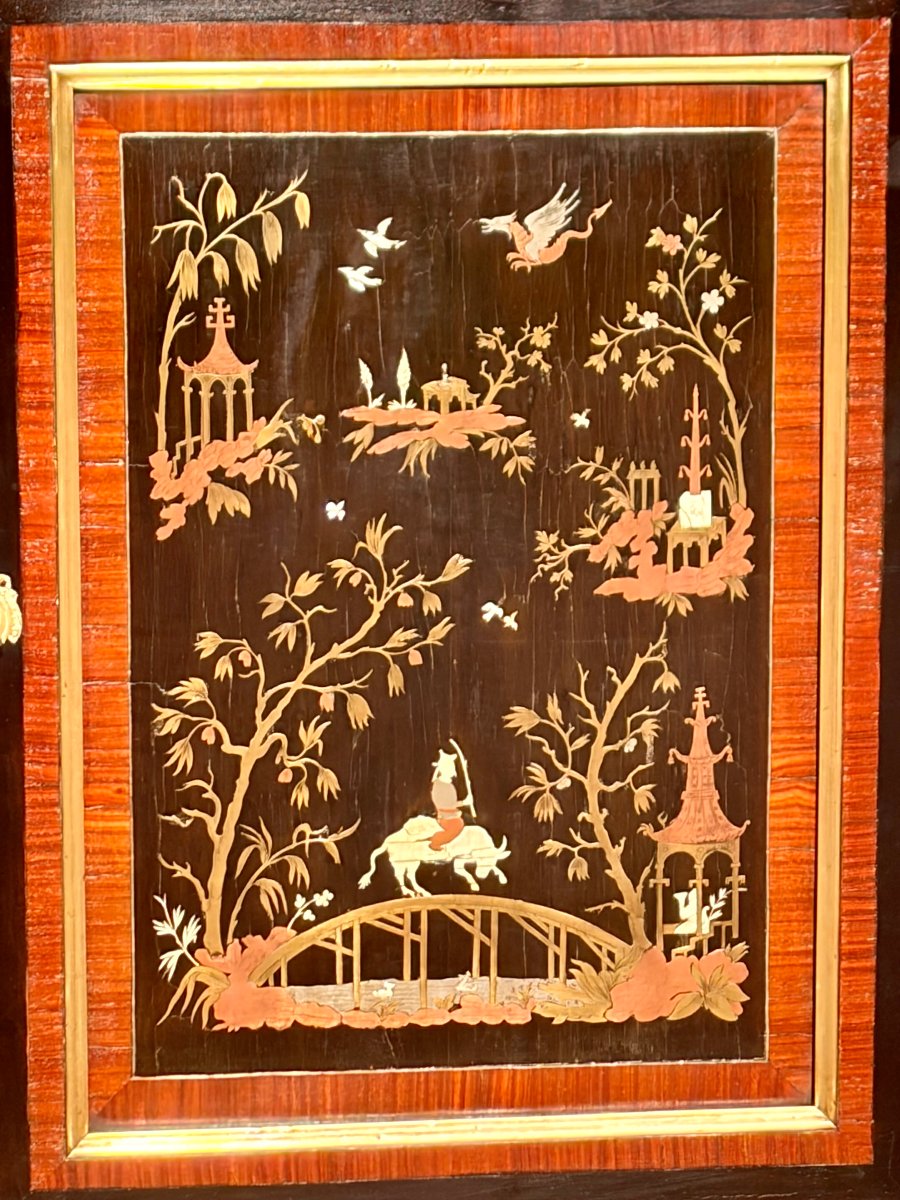 buffet d'appui Napoléon III décor aux chinois-photo-8