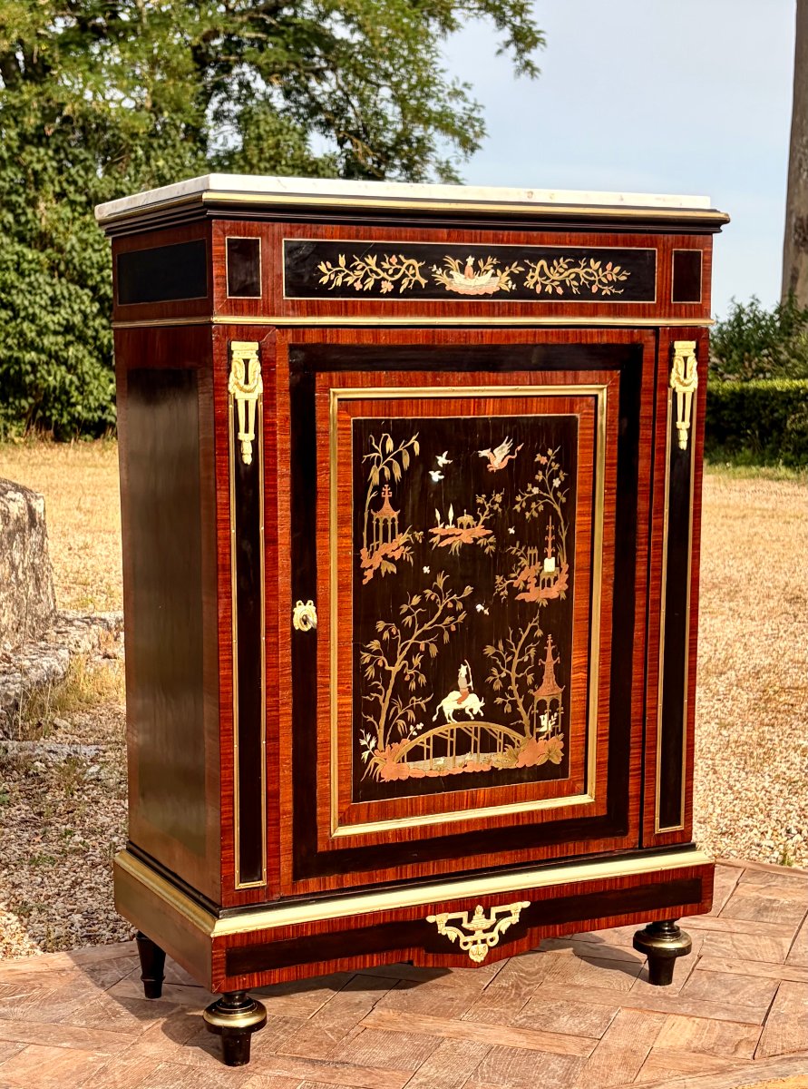 buffet d'appui Napoléon III décor aux chinois