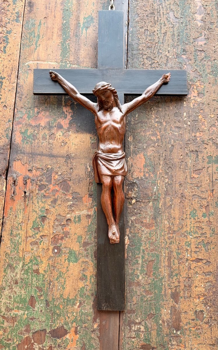 Christ XVIIIème en tilleul -photo-4