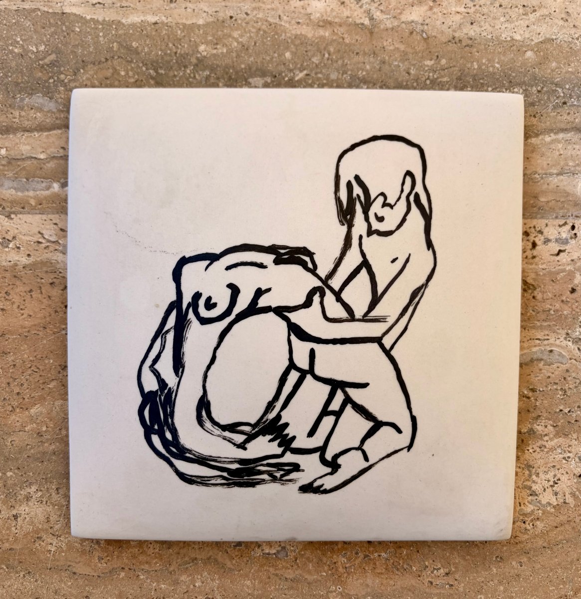 Suite de carreaux de porcelaine érotique par André BARBE -photo-2