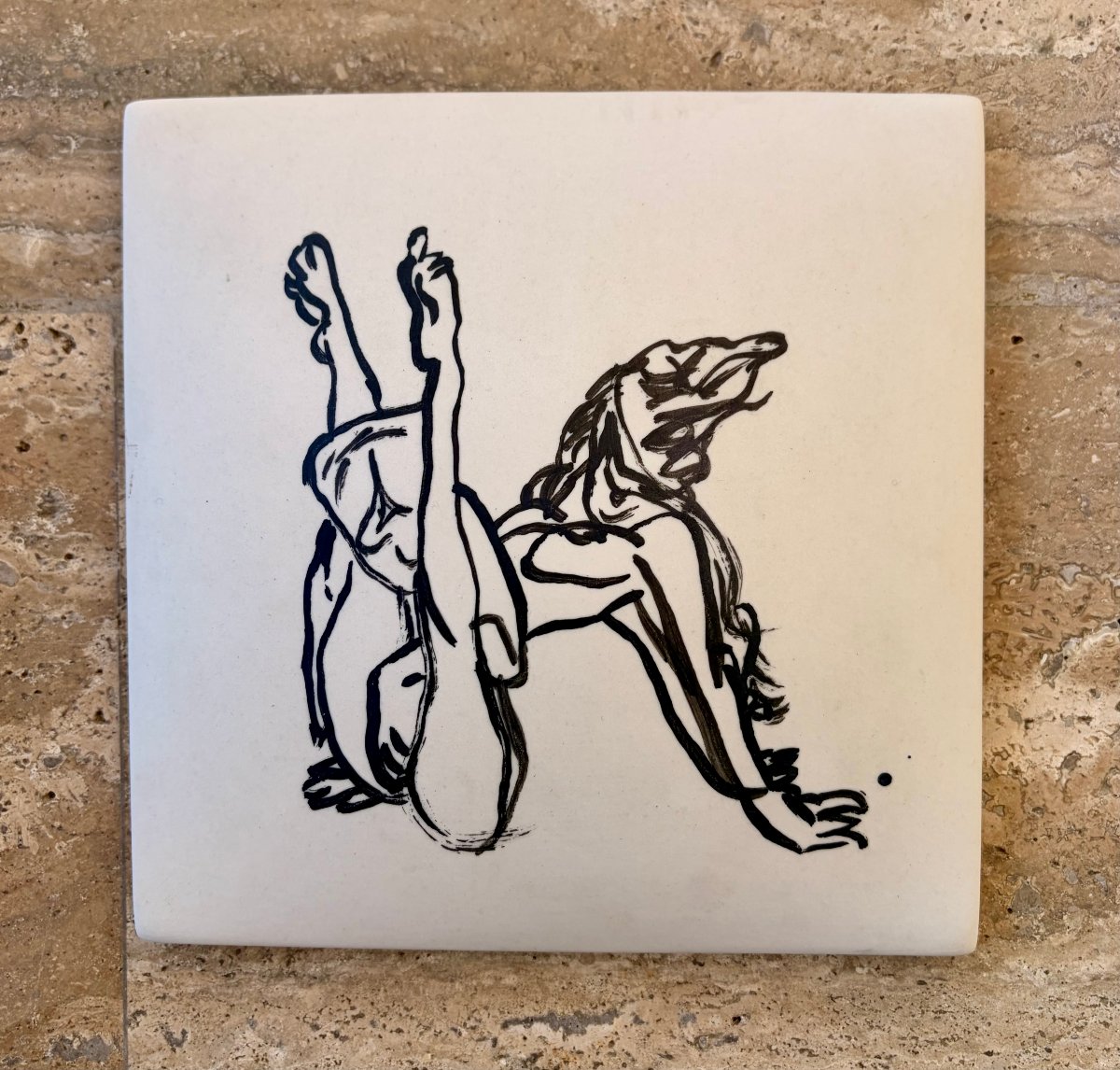 Suite de carreaux de porcelaine érotique par André BARBE -photo-3