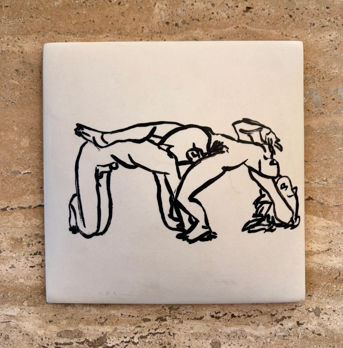 Suite de carreaux de porcelaine érotique par André BARBE -photo-2