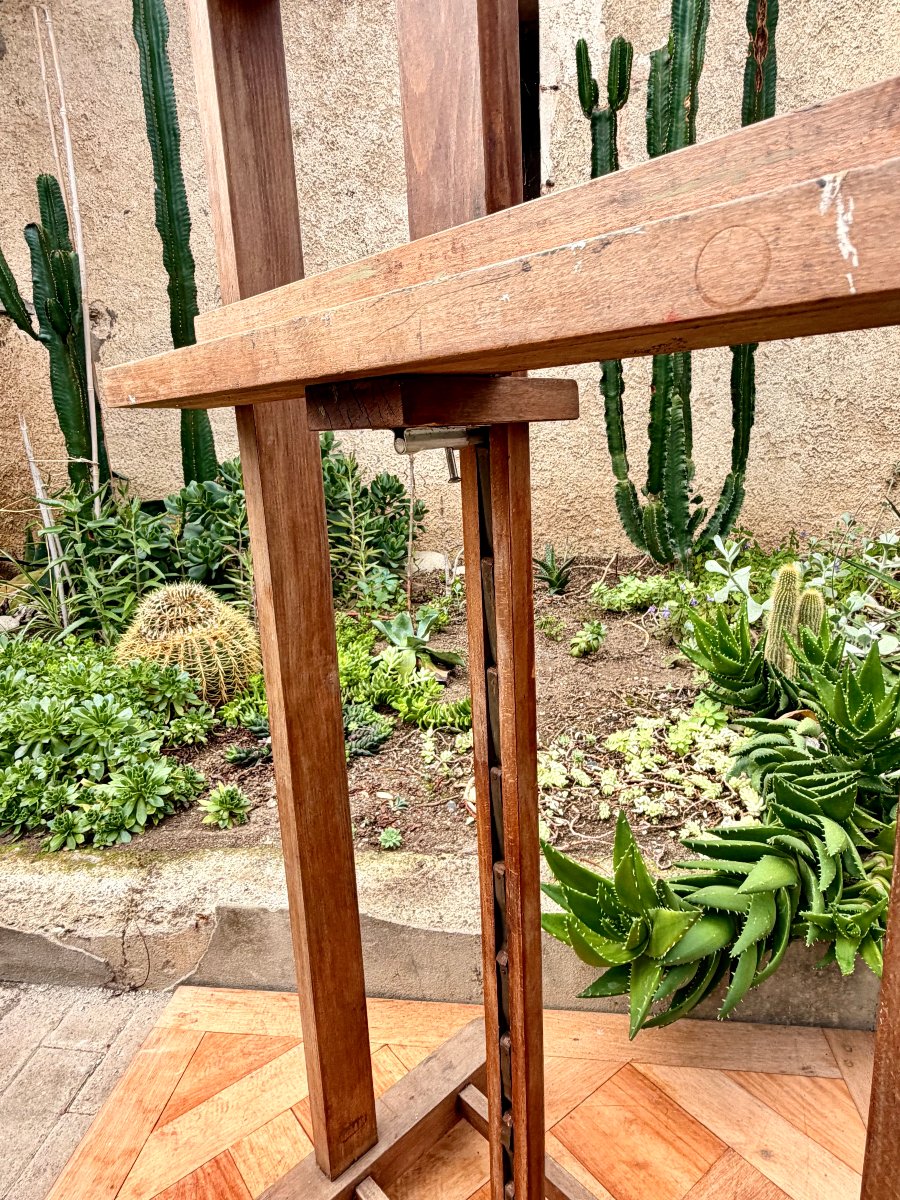 chevalet en chêne à crémaillère fin XIXème-photo-2