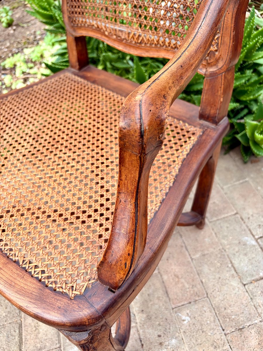 fauteuil régence d'époque XVIIIème en hêtre -photo-5