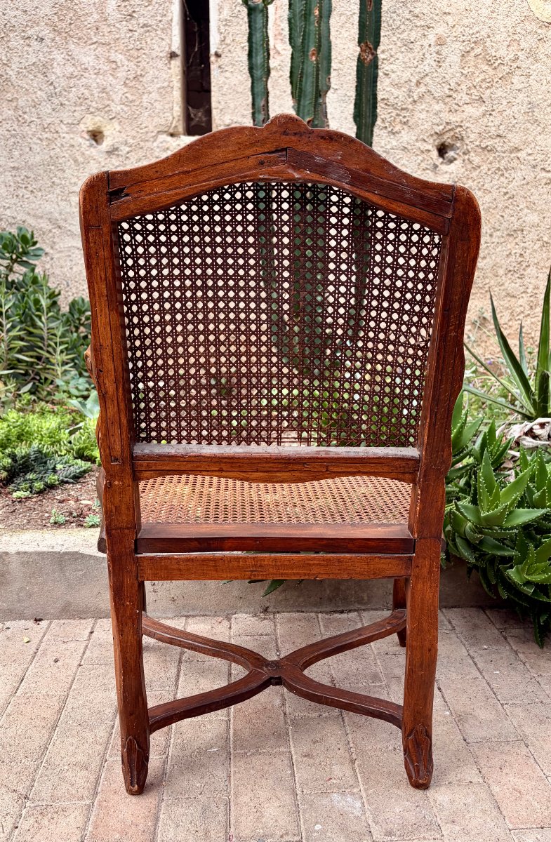 fauteuil régence d'époque XVIIIème en hêtre -photo-8
