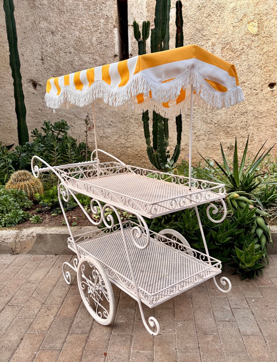 1950s Wrought-iron Serving Cart -photo-3