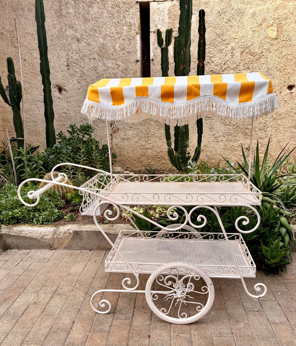 1950s Wrought-iron Serving Cart -photo-7