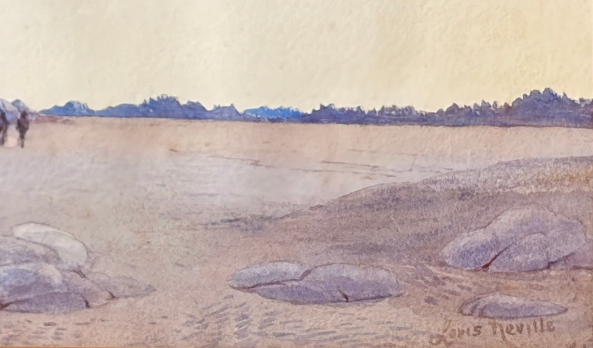 Desert Landscape Watercolor By Louis Neville -photo-3