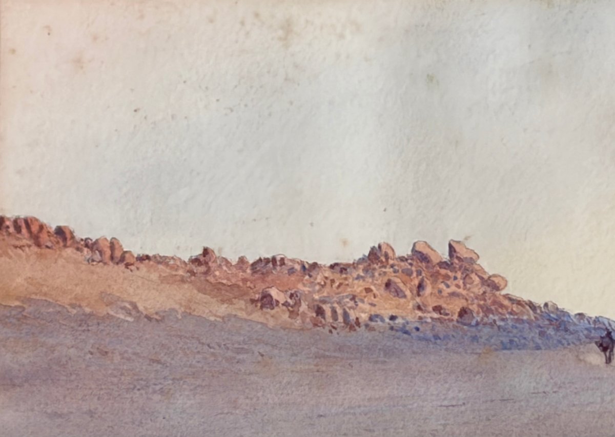 Desert Landscape Watercolor By Louis Neville -photo-4