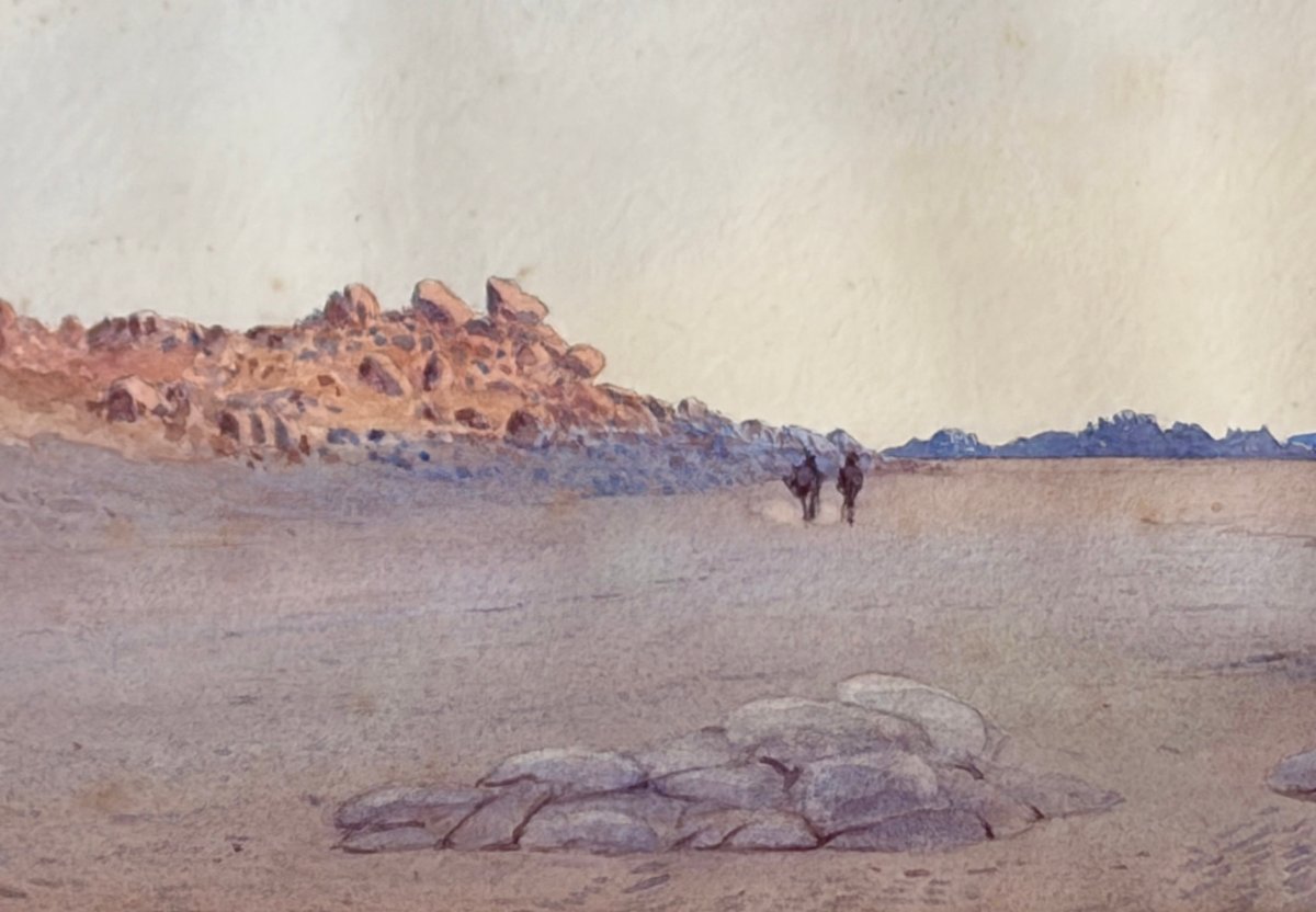 Desert Landscape Watercolor By Louis Neville -photo-1