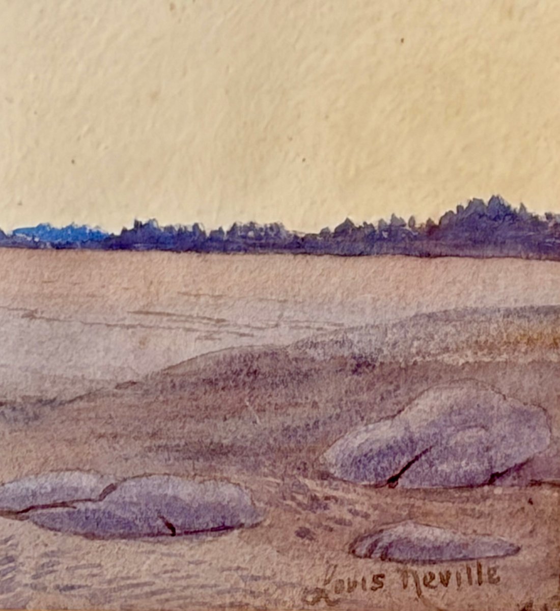 Desert Landscape Watercolor By Louis Neville -photo-2