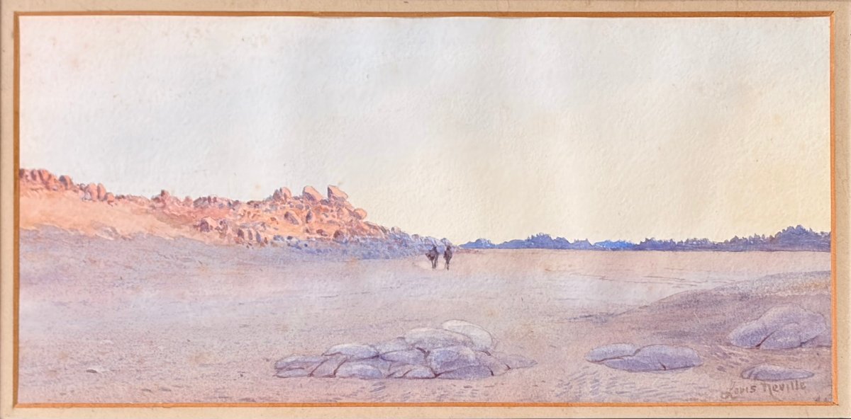 Desert Landscape Watercolor By Louis Neville -photo-4