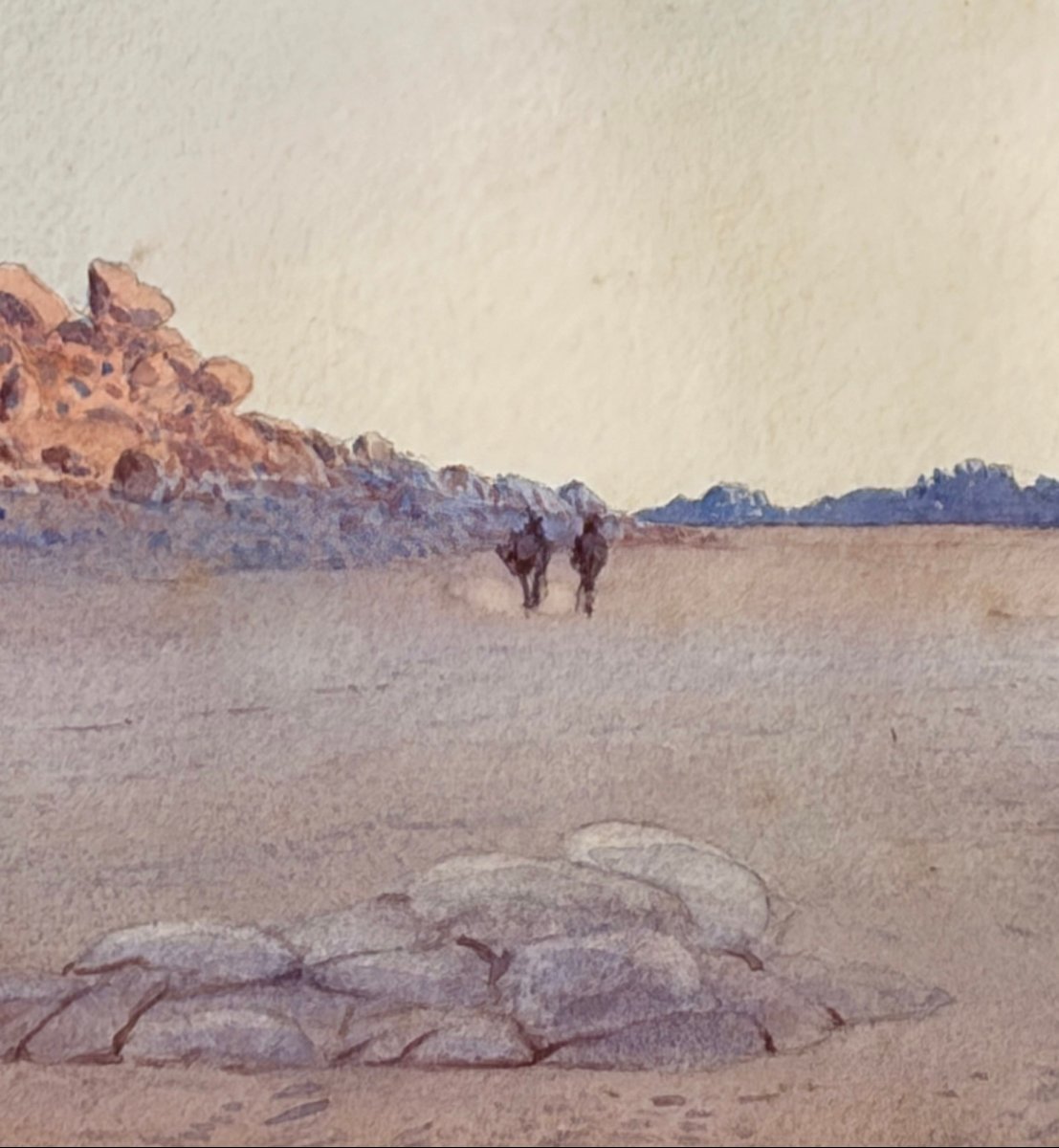 Desert Landscape Watercolor By Louis Neville -photo-5