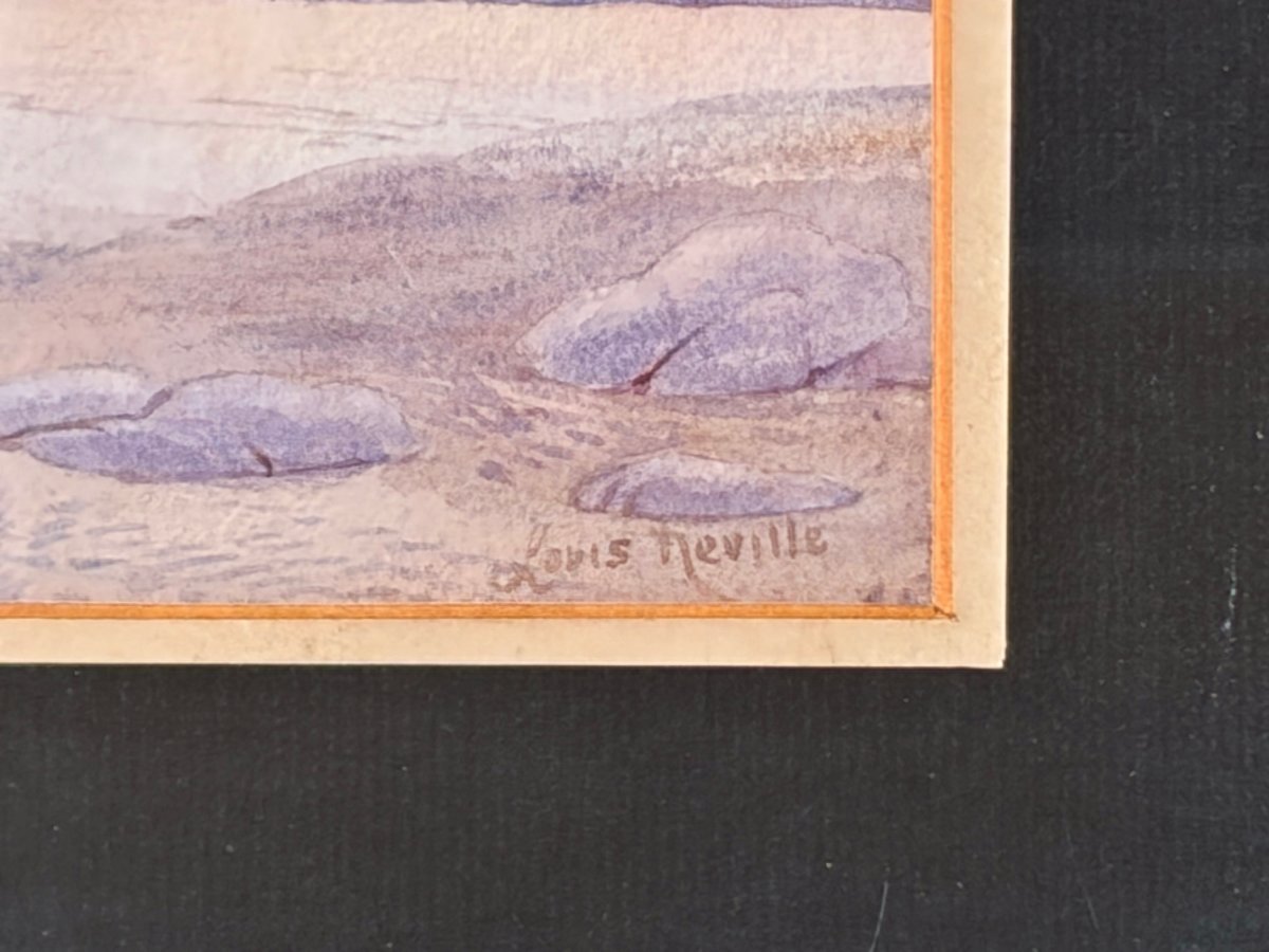 Desert Landscape Watercolor By Louis Neville -photo-6