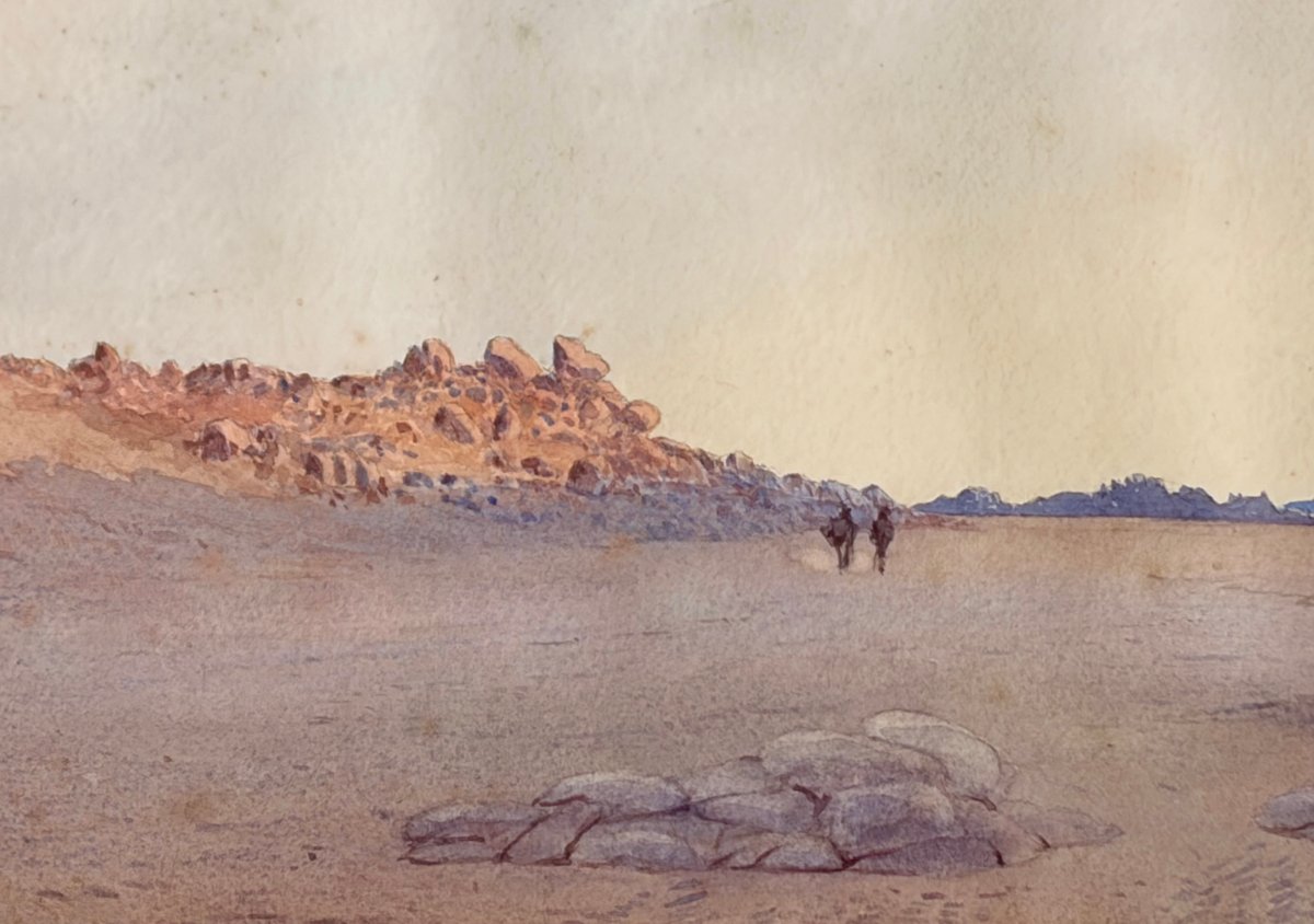 Desert Landscape Watercolor By Louis Neville -photo-7