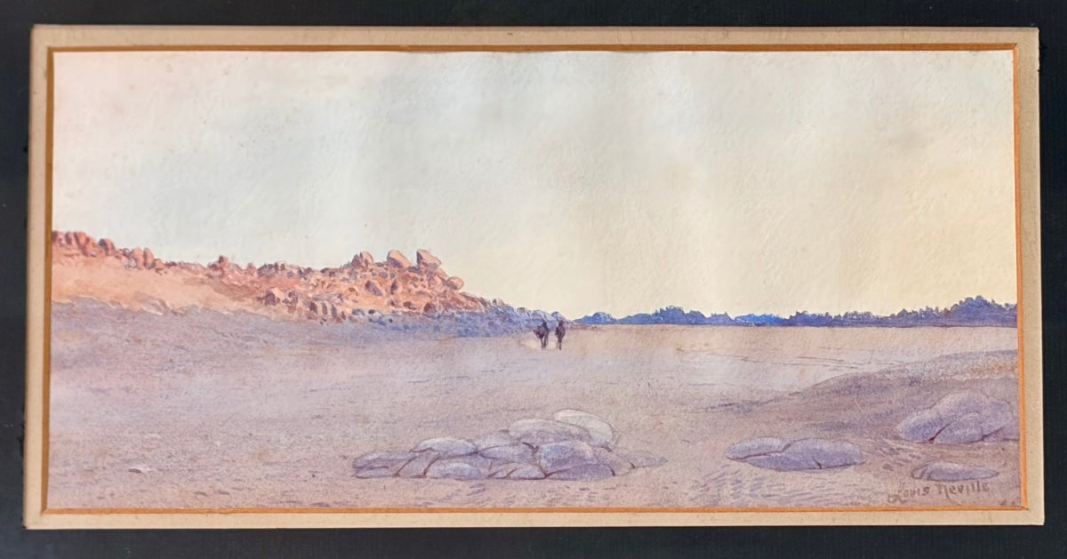 Desert Landscape Watercolor By Louis Neville -photo-8