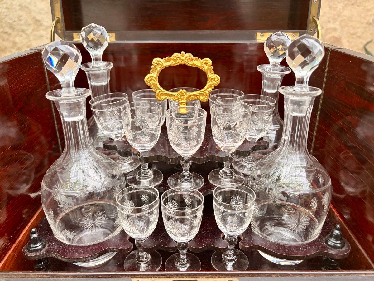 Napoleon III-style Liqueur Cabinet With Marquetry -photo-3