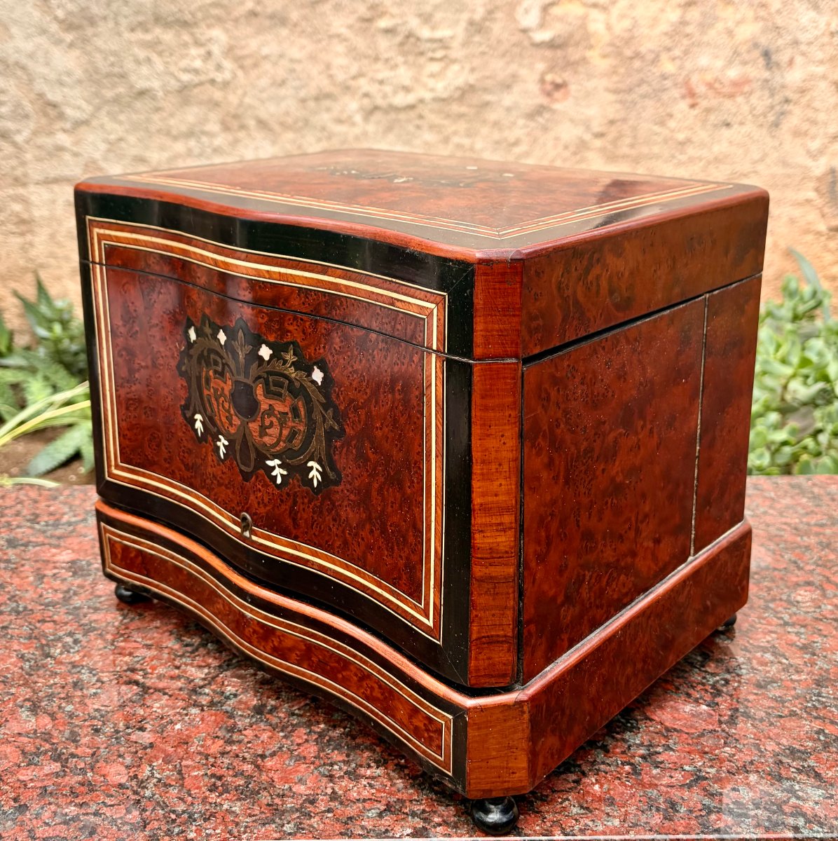 Napoleon III-style Liqueur Cabinet With Marquetry -photo-3