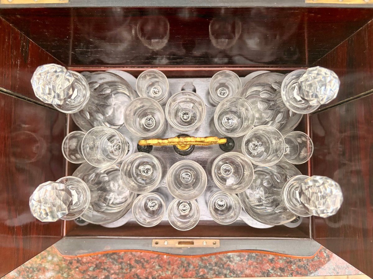 Napoleon III-style Liqueur Cabinet With Marquetry -photo-4