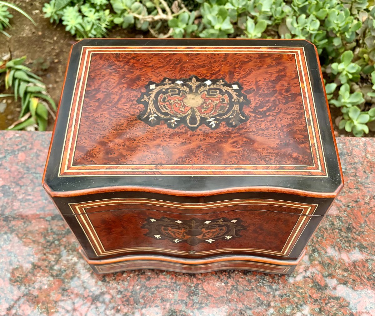Napoleon III-style Liqueur Cabinet With Marquetry -photo-6