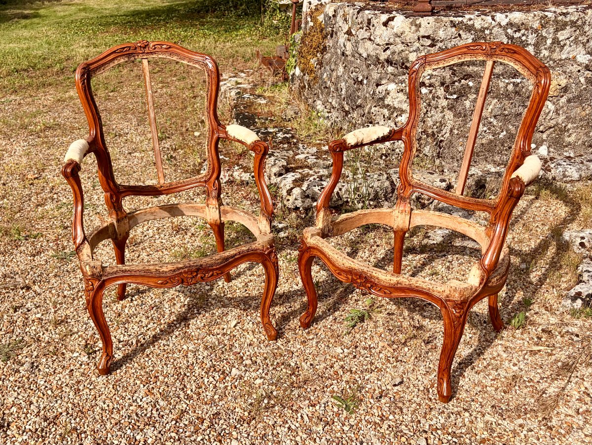 paire de fauteuils Louis XV de Jean-Baptiste Gourdin -photo-5