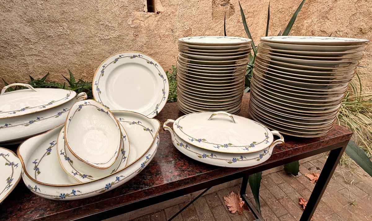 61-piece Limoges A. Lanternier Dinnerware Set -photo-7