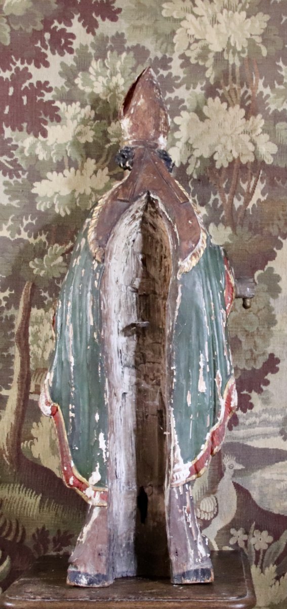 sculpture polychrome de saint Eloi d'époque XVIIIème-photo-7