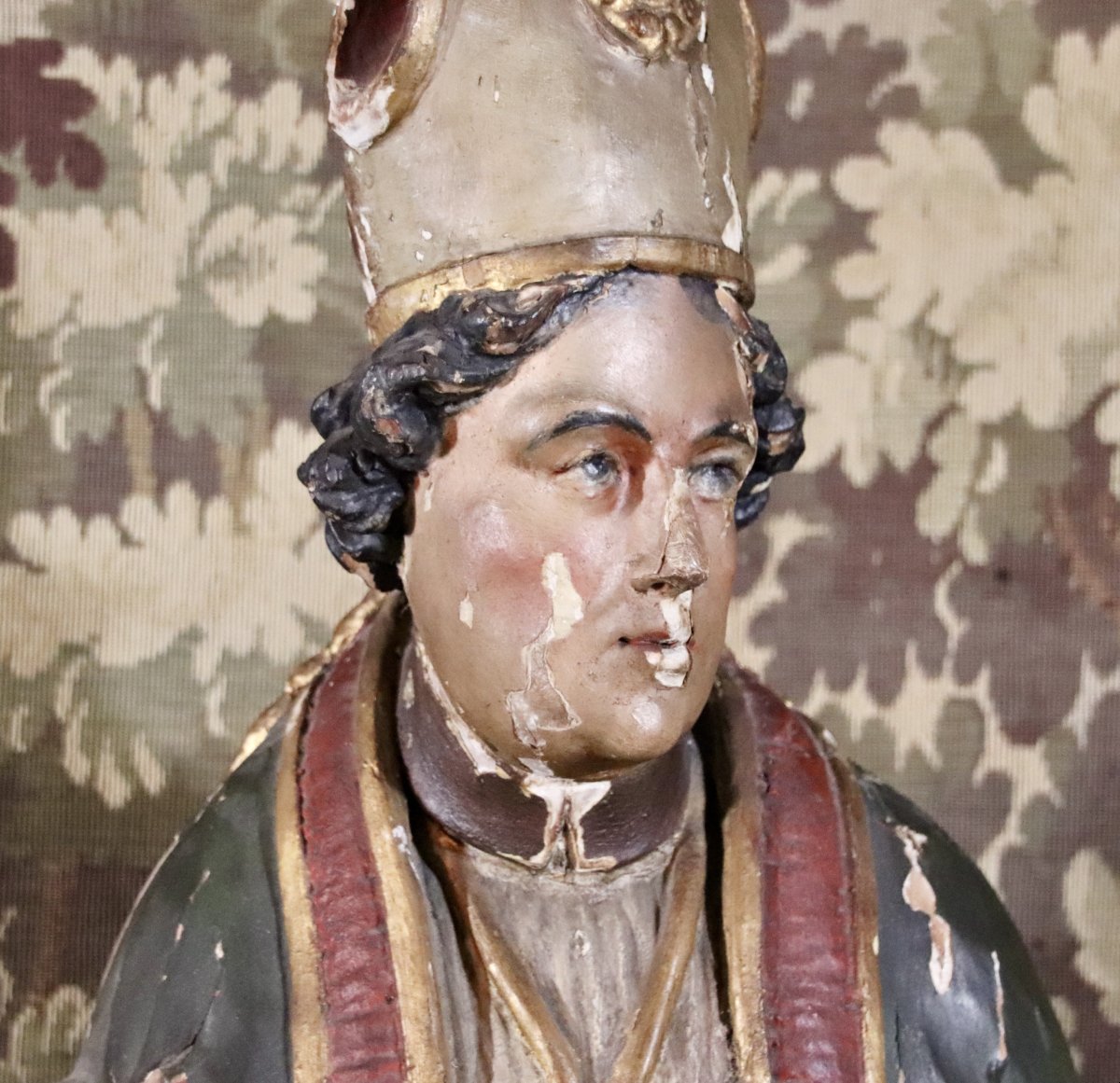 sculpture polychrome de saint Eloi d'époque XVIIIème-photo-8