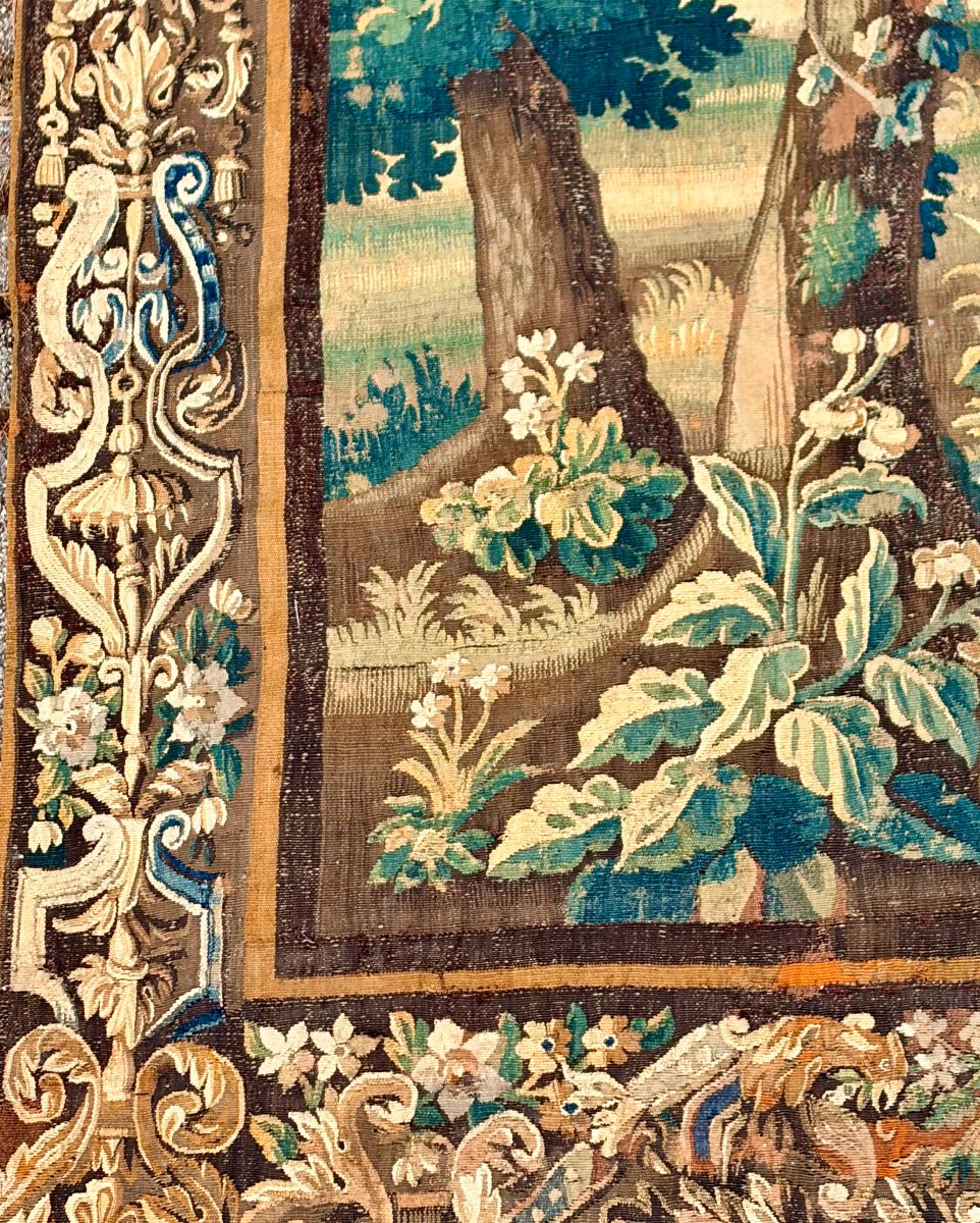 18th-century Aubusson Tapestry Featuring A Verdant Scene At The Mill-photo-5