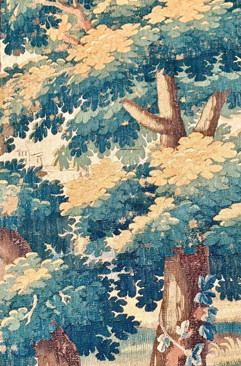 18th-century Aubusson Tapestry Featuring A Verdant Scene At The Mill-photo-6