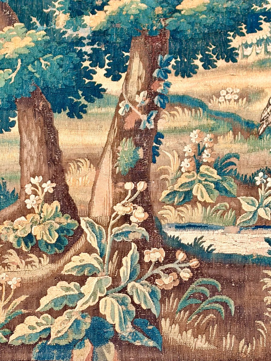 18th-century Aubusson Tapestry Featuring A Verdant Scene At The Mill-photo-7